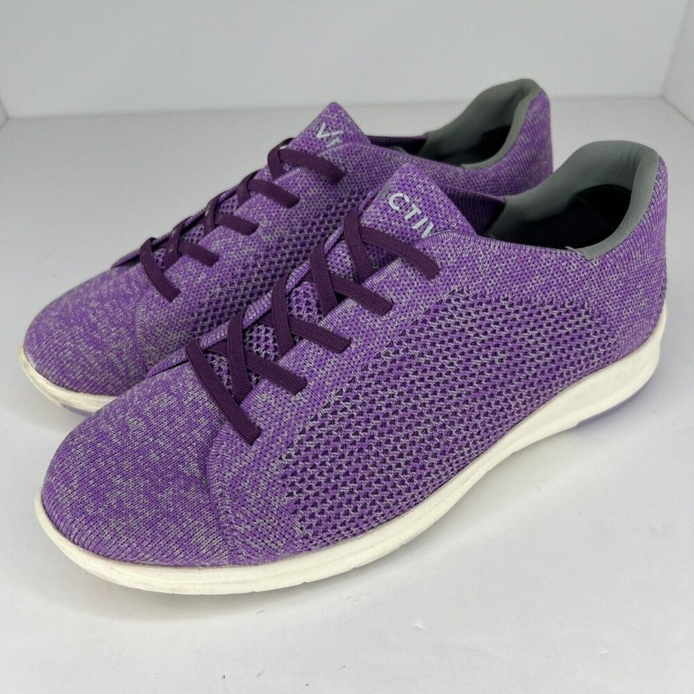 Cosyfeet Womens AHQ3790 Purple Juno Knitted Lace Up Size 6 Running Shoes
